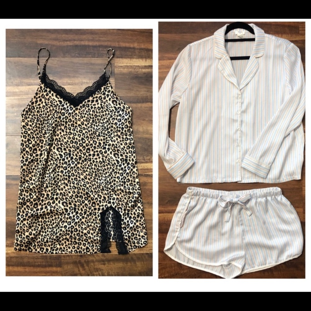 Forever 21 silky pajamas bundle size medium
